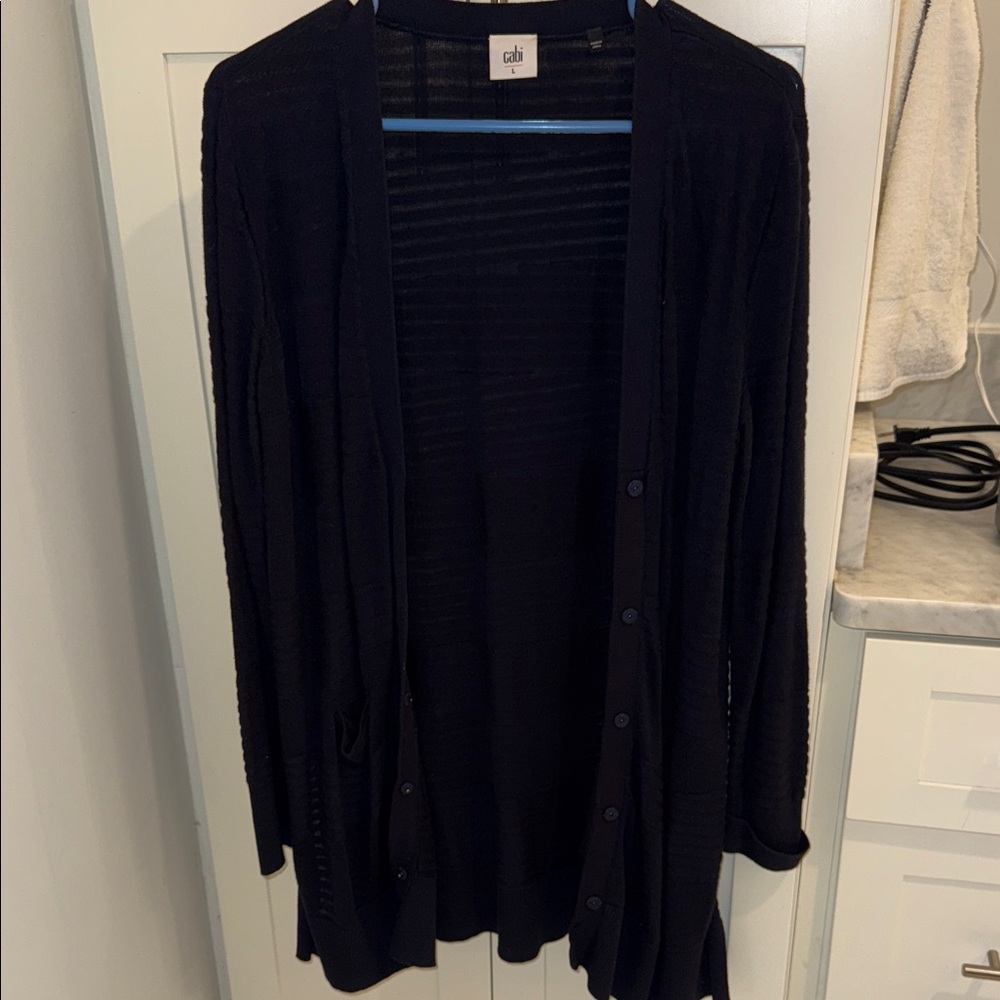 CAbi Navy Blue Knit Cardigan
